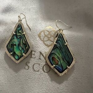 Kendra Scott Gold and Abalone Earrings